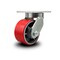Service Caster 6 Inch Extra Heavy Duty Red Poly on Cast Iron Wheel Swivel Top Plate Caster SCC-KP92S630-PUR-RS - alternate 1